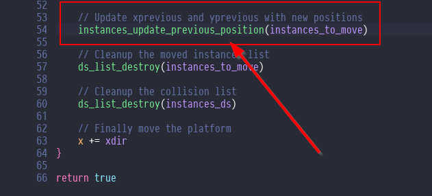 Bug fix for horizontal moving platform